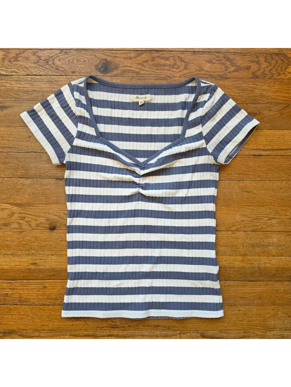 Madewell ribbed baby tee.
